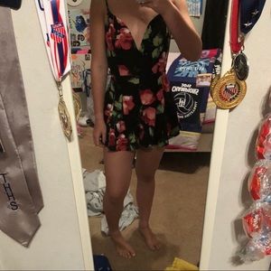 Red floral dress form Windsor